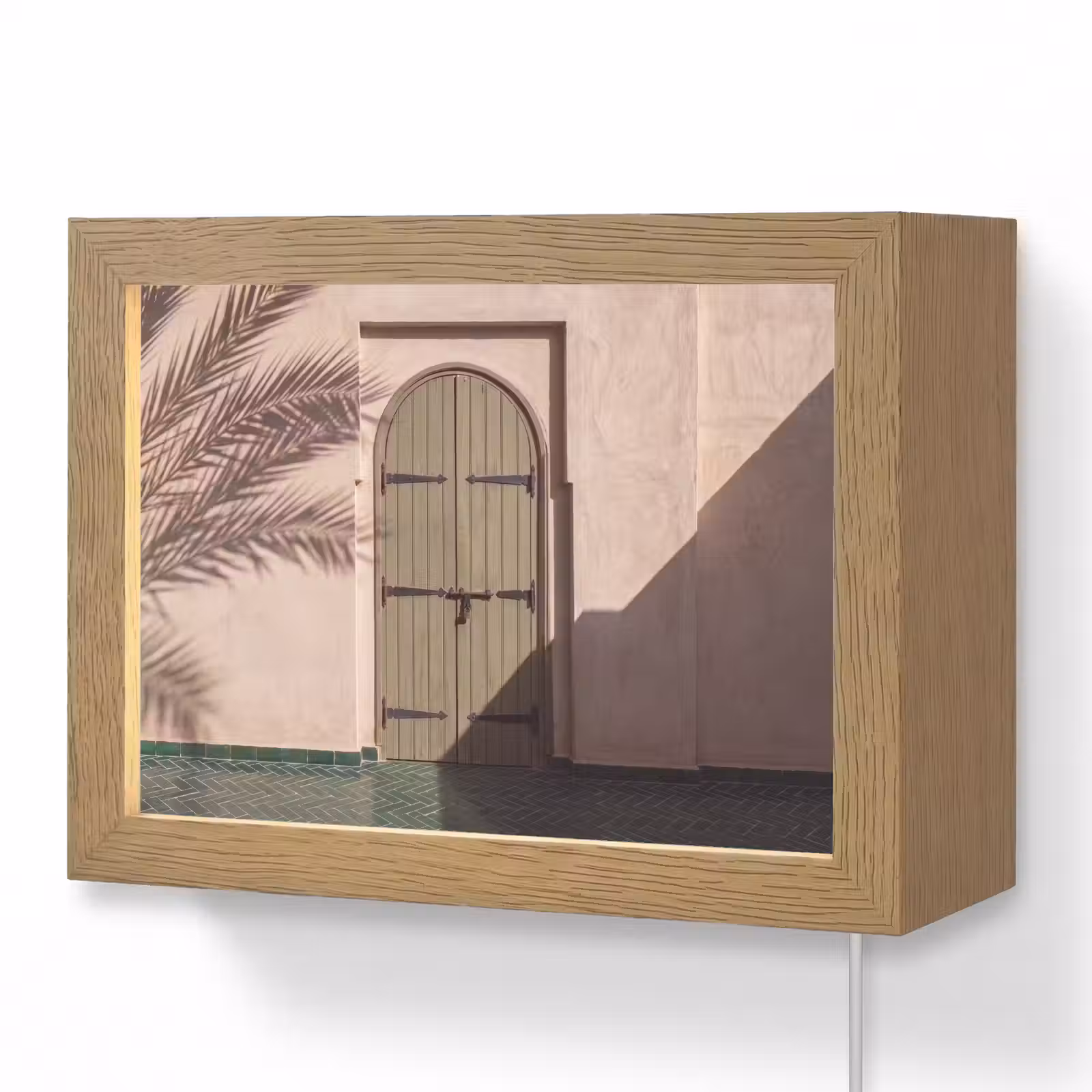 Lightbox - Wandlamp - Deur - Hout - Architectuur - Groen - Rustiek — 1