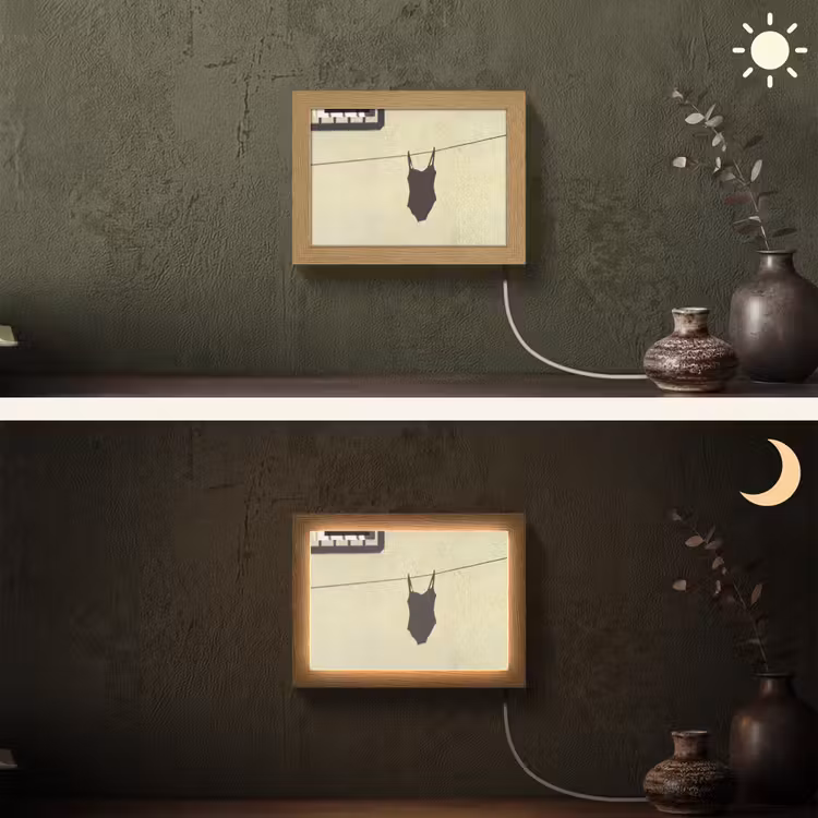Lightbox - Wandlamp - Badpak - Schaduw - Muur - Zomer - Minimalistisch — 3
