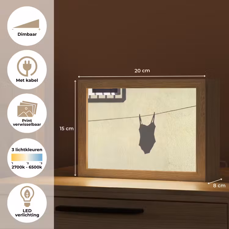 Lightbox - Wandlamp - Badpak - Schaduw - Muur - Zomer - Minimalistisch — 9