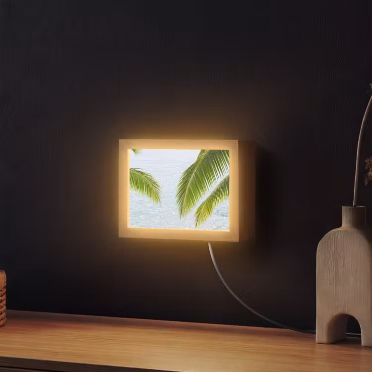 Lightbox - Wandlamp - Boom - Bladeren - Water - Tropisch - Groen — 2