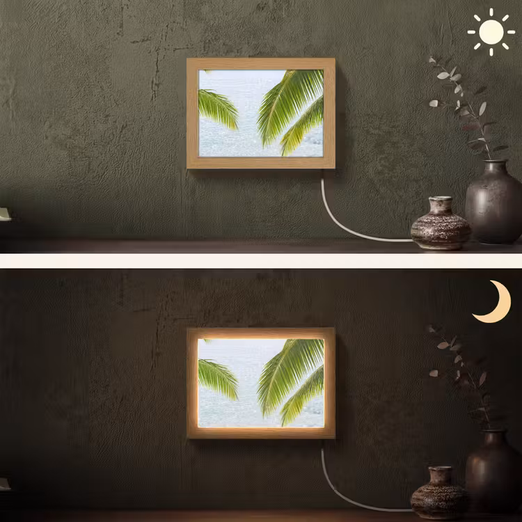 Lightbox - Wandlamp - Boom - Bladeren - Water - Tropisch - Groen — 3