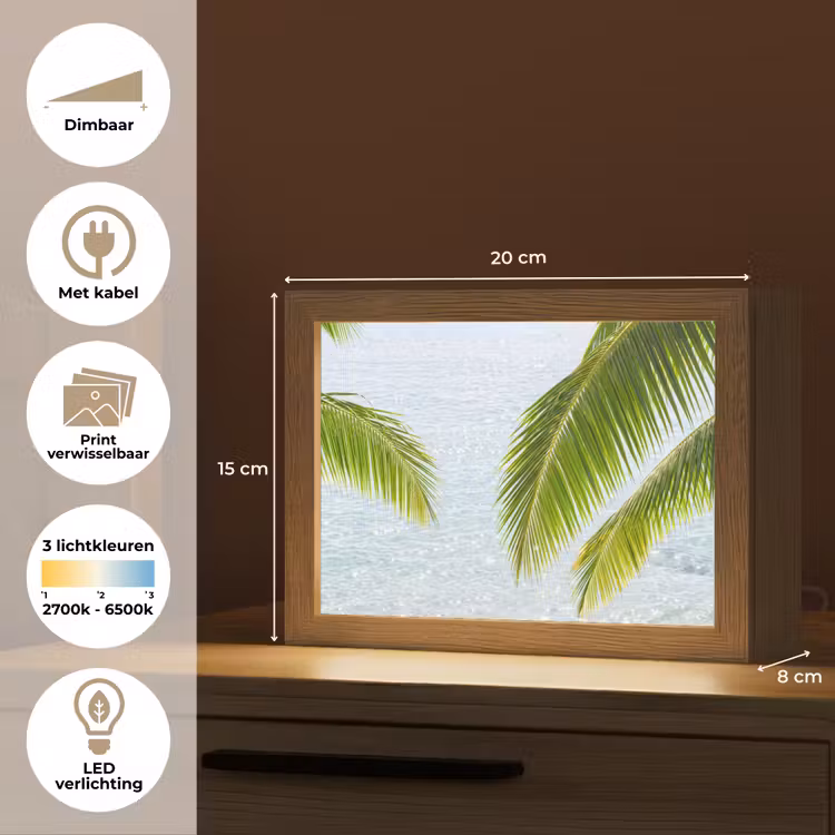 Lightbox - Wandlamp - Boom - Bladeren - Water - Tropisch - Groen — 9