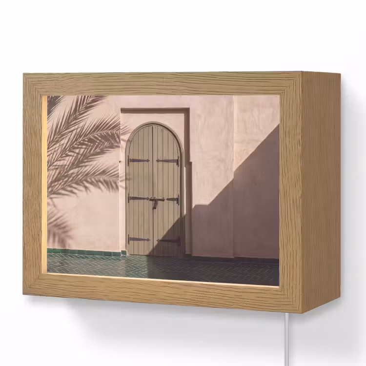 Lightbox - Wandlamp - Deur - Hout - Architectuur - Groen - Rustiek — 1