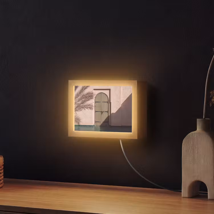 Lightbox - Wandlamp - Deur - Hout - Architectuur - Groen - Rustiek — 2