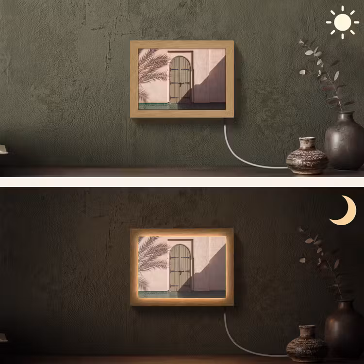 Lightbox - Wandlamp - Deur - Hout - Architectuur - Groen - Rustiek — 3