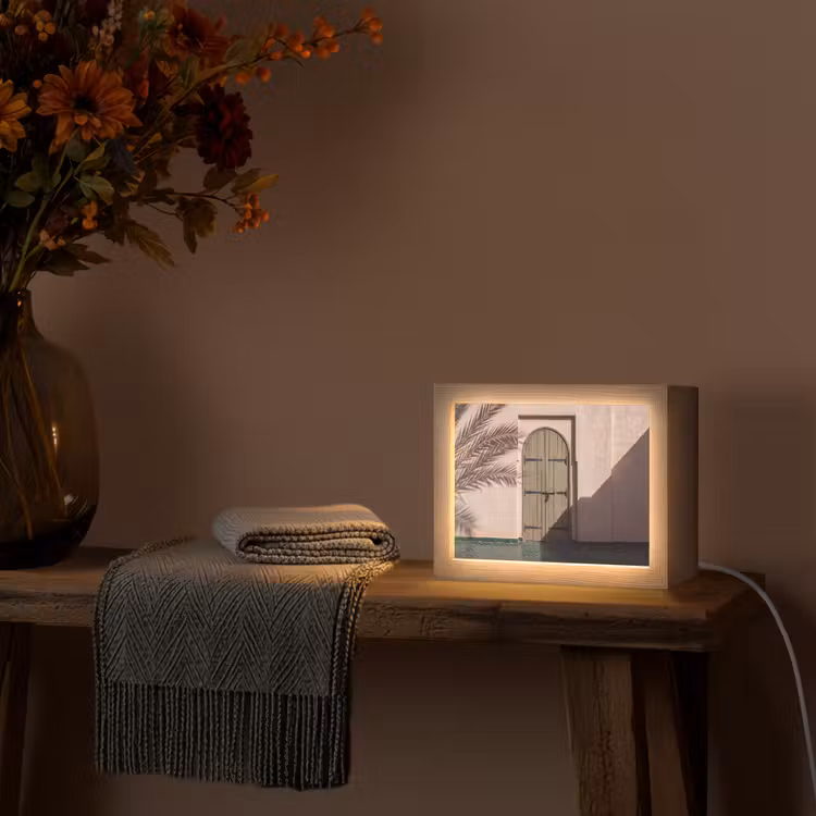Lightbox - Wandlamp - Deur - Hout - Architectuur - Groen - Rustiek — 5