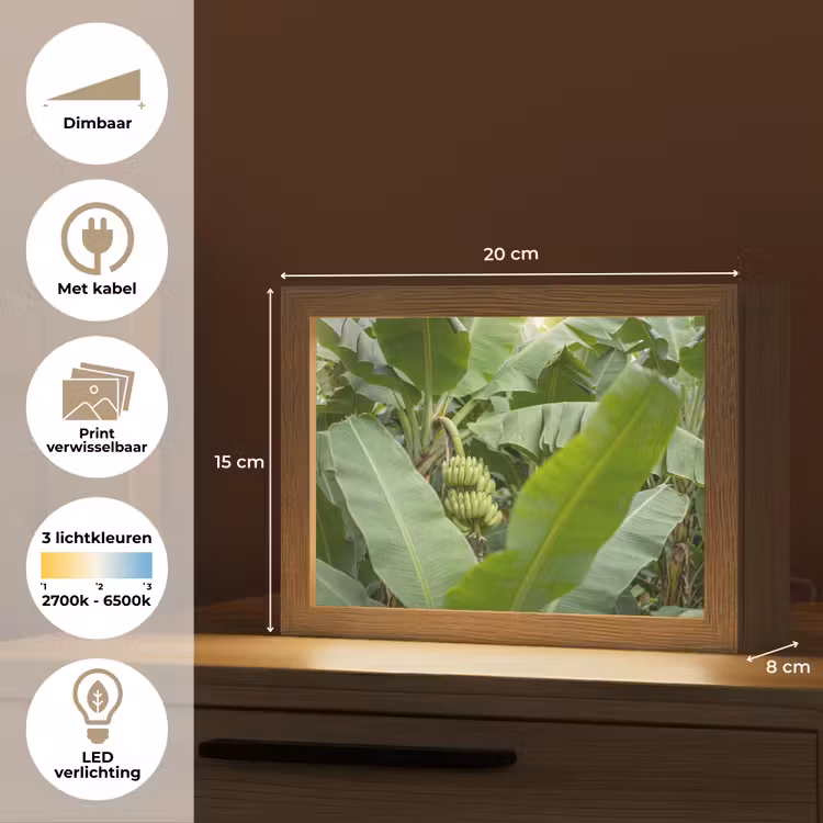 Lightbox - Wandlamp - Eten - Bananen - Plantage - Groen — 9