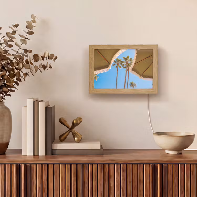 Lightbox - Wandlamp - Parasol - Groen - Franjes - Zomer - Tropisch — 4
