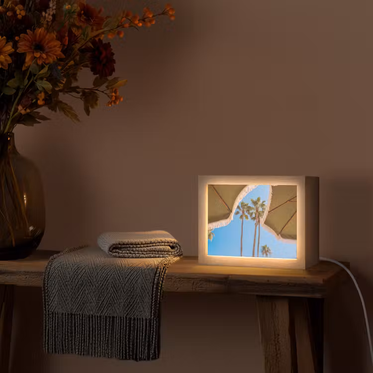 Lightbox - Wandlamp - Parasol - Groen - Franjes - Zomer - Tropisch — 5