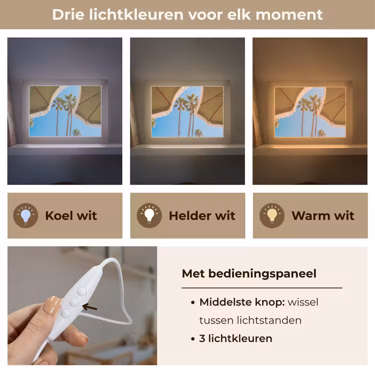 Lightbox - Wandlamp - Parasol - Groen - Franjes - Zomer - Tropisch — 7