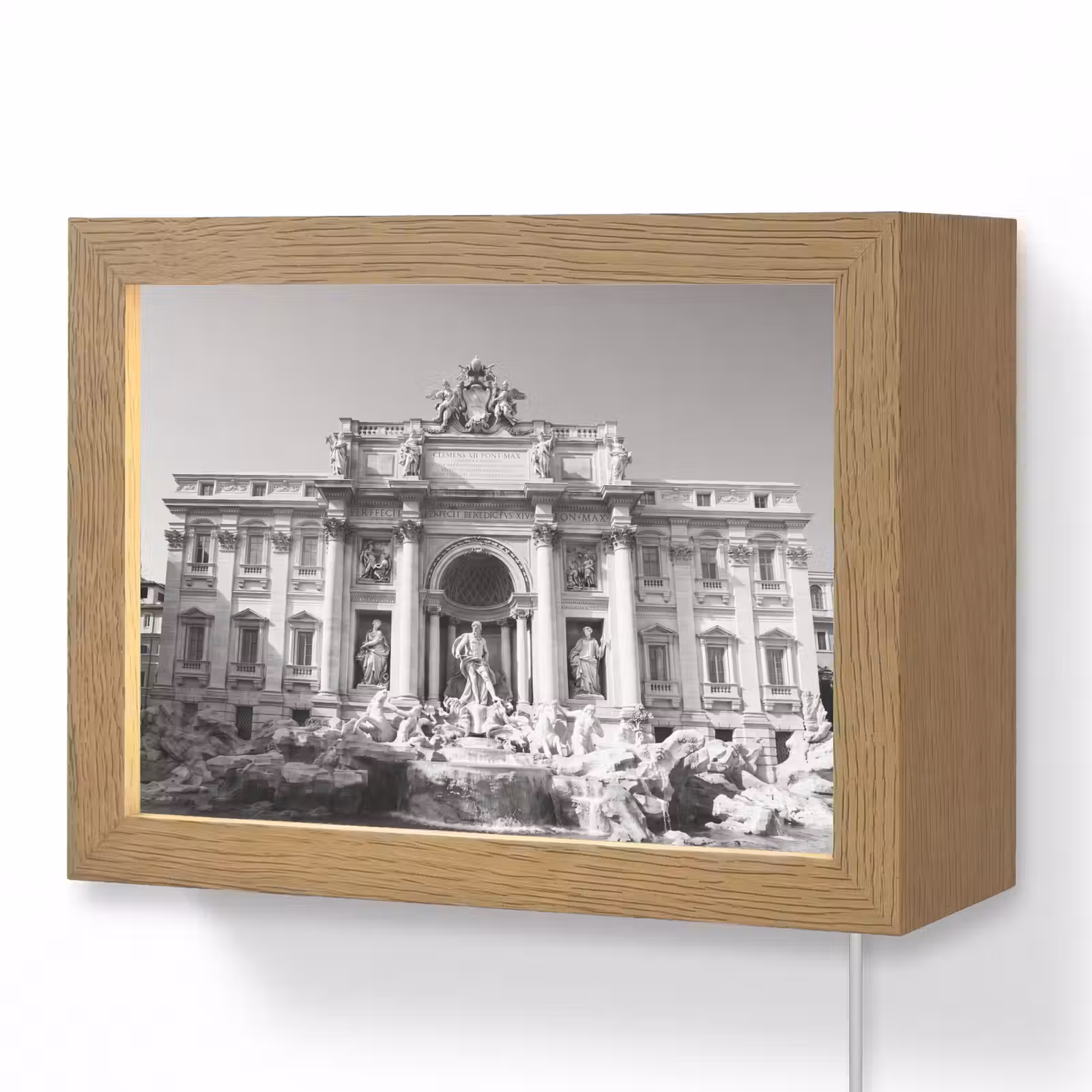 Lightbox - Wandlamp - Fontein - Beelden - Architectuur - Zwart-wit — 1