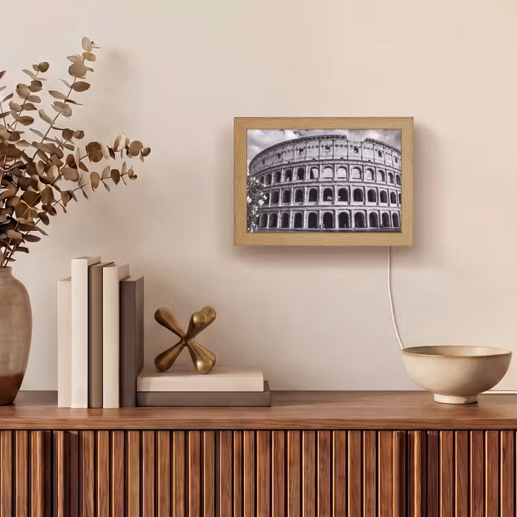 Lightbox - Wandlamp - Architectuur - Colosseum - Rome - Historisch - Zwart-wit — 4