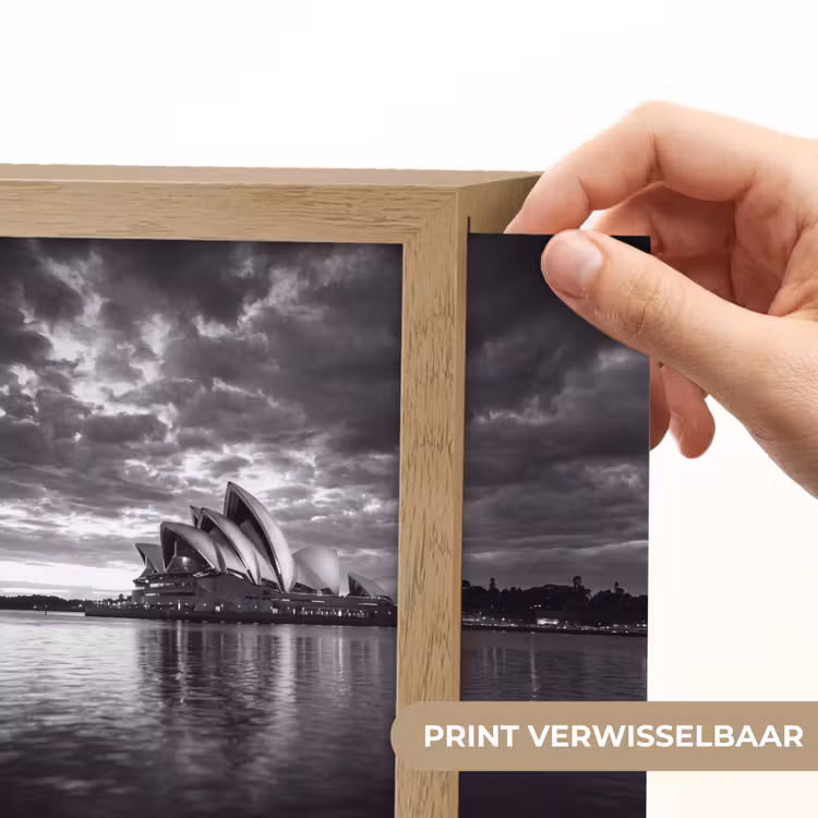 Lightbox - Wandlamp - Architectuur - Water - Stad - Modern - Zwart-wit — 6
