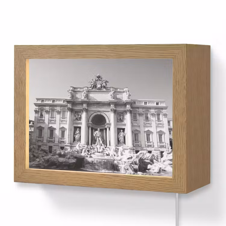 Lightbox - Wandlamp - Fontein - Beelden - Architectuur - Zwart-wit — 1