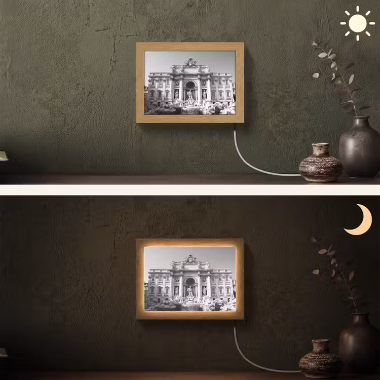 Lightbox - Wandlamp - Fontein - Beelden - Architectuur - Zwart-wit — 3