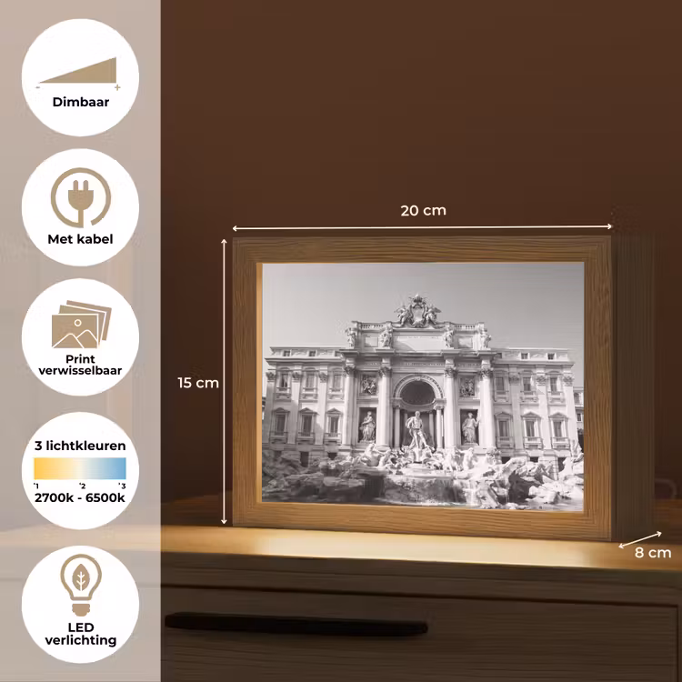 Lightbox - Wandlamp - Fontein - Beelden - Architectuur - Zwart-wit — 9