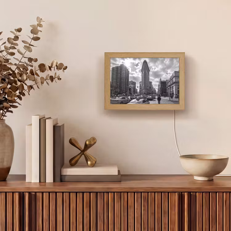 Lightbox - Wandlamp - Gebouw - Hoogbouw - Stad - Architectuur - Zwart-wit — 4