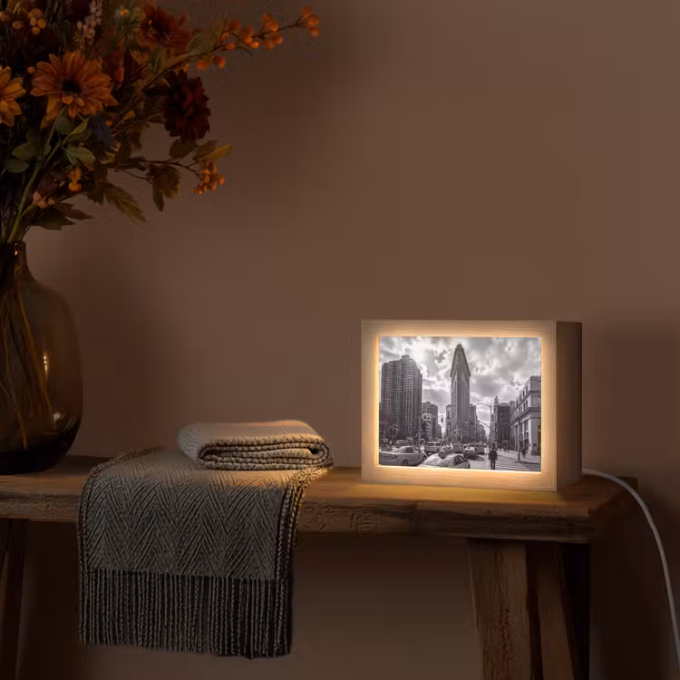 Lightbox - Wandlamp - Gebouw - Hoogbouw - Stad - Architectuur - Zwart-wit — 5