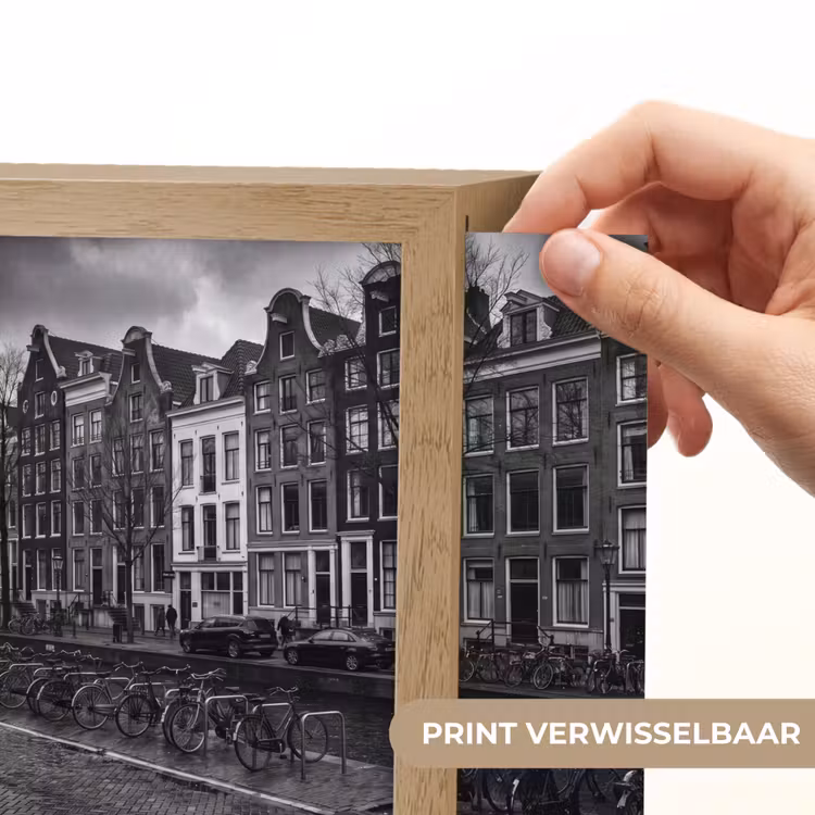 Lightbox - Wandlamp - Huis - Gracht - Amsterdam - Architectuur - Zwart-wit — 6