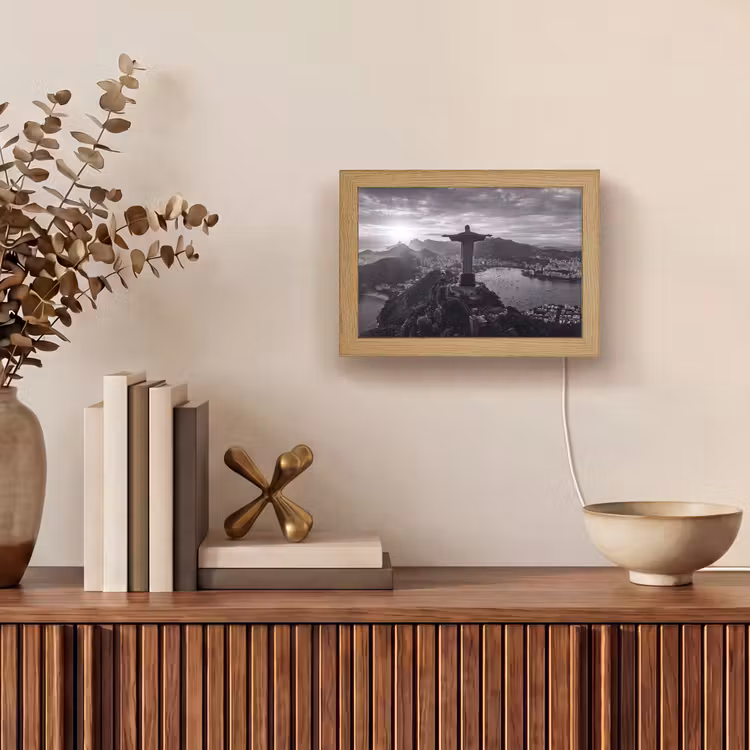 Lightbox - Wandlamp - Monument - Stadsgezicht - Landschap - Zwart-wit — 4