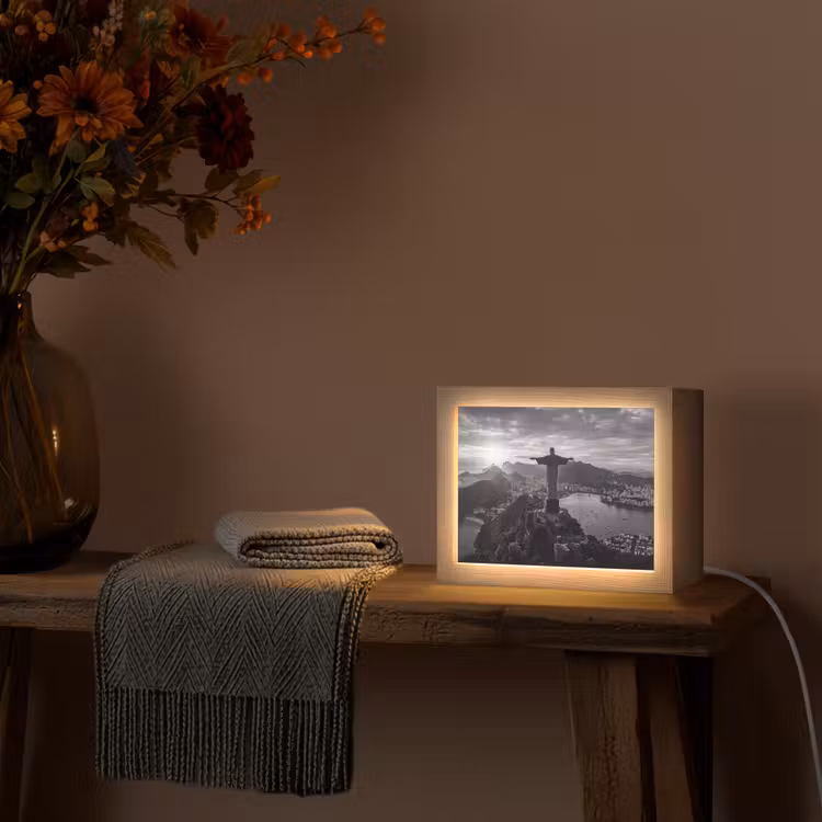 Lightbox - Wandlamp - Monument - Stadsgezicht - Landschap - Zwart-wit — 5