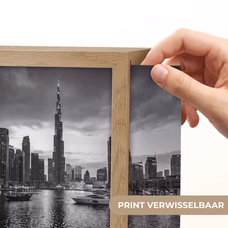 Lightbox - Wandlamp - Stad - Skyline - Architectuur - Avond - Zwart-wit — 6