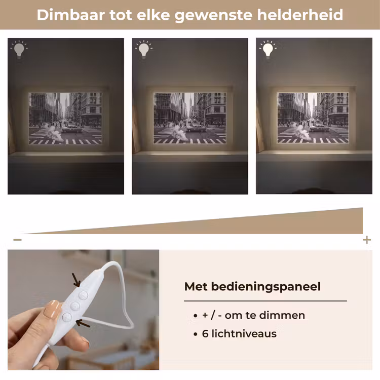 Lightbox - Wandlamp - Stad - Straat - Gebouwen - Verkeer - Zwart-wit — 8