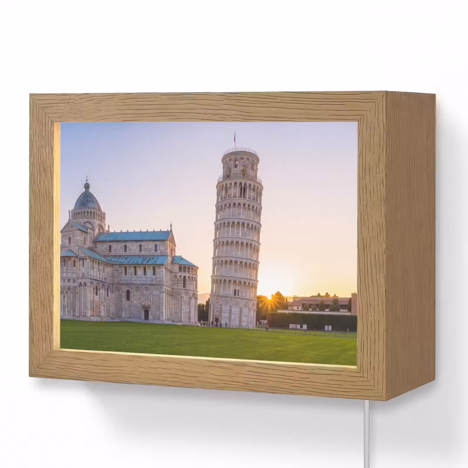 Lightbox - Wandlamp - Architectuur - Toren - Pisa - Italië - Zonsondergang — 1