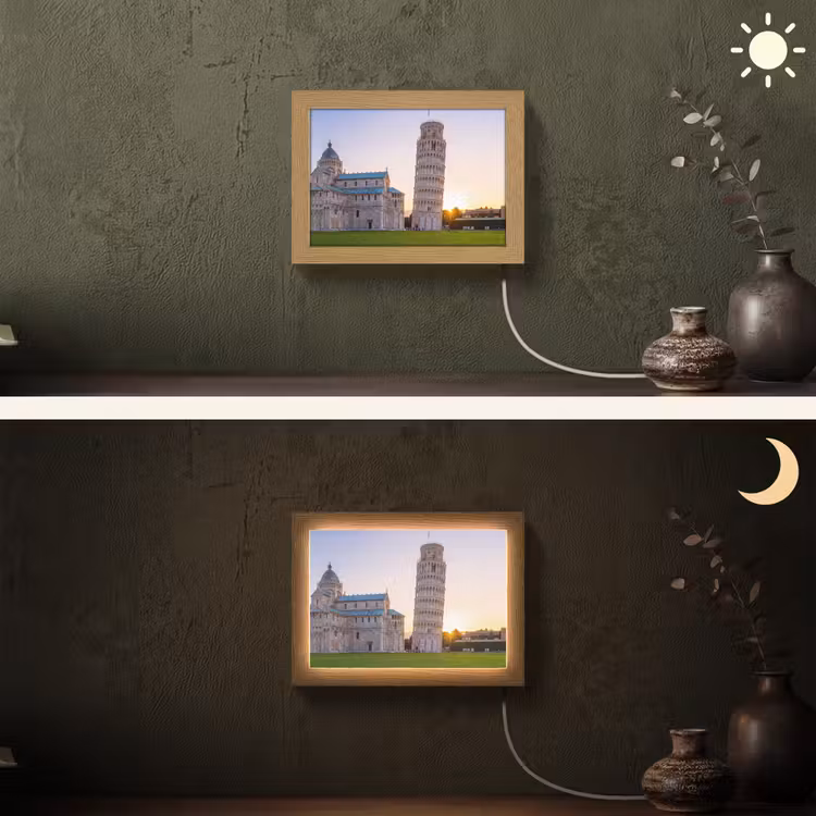 Lightbox - Wandlamp - Architectuur - Toren - Pisa - Italië - Zonsondergang — 3