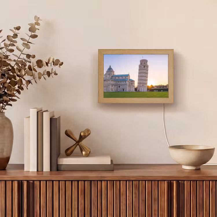 Lightbox - Wandlamp - Architectuur - Toren - Pisa - Italië - Zonsondergang — 4