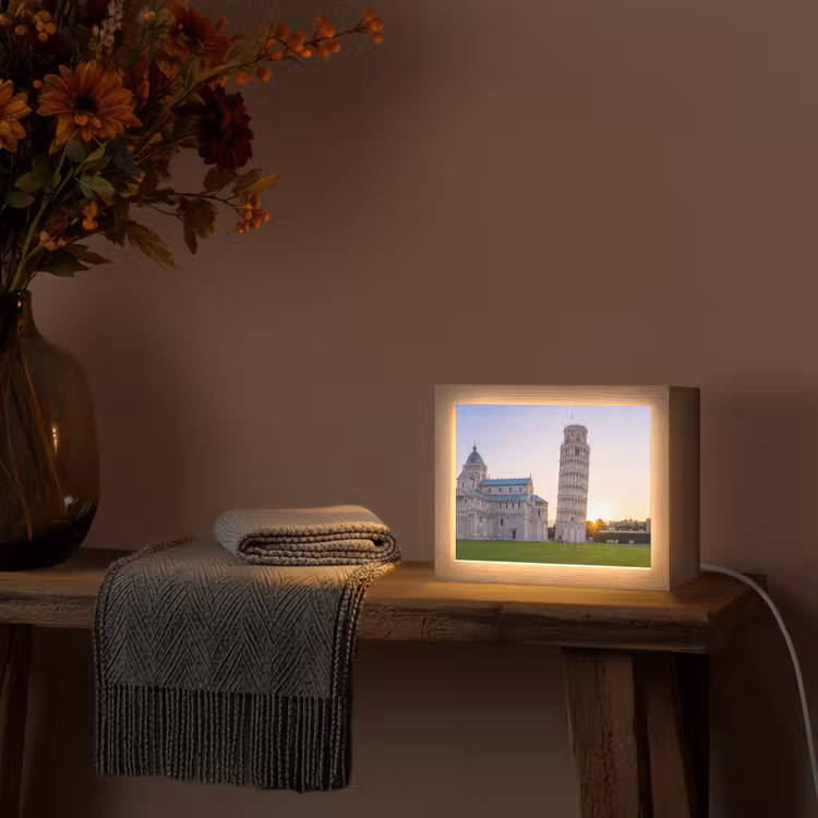 Lightbox - Wandlamp - Architectuur - Toren - Pisa - Italië - Zonsondergang — 5