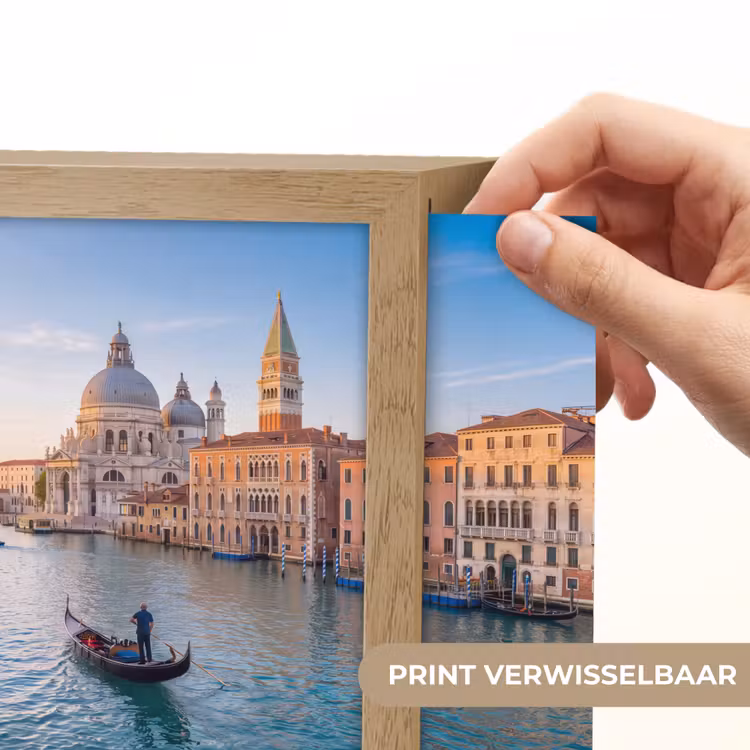 Lightbox - Wandlamp - Gondel - Venetië - Kanaal - Stadsgezicht - Avondlicht — 6