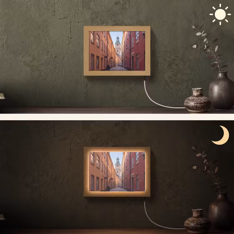 Lightbox - Wandlamp - Straat - Klokkentoren - Stad - Architectuur - Historisch — 3