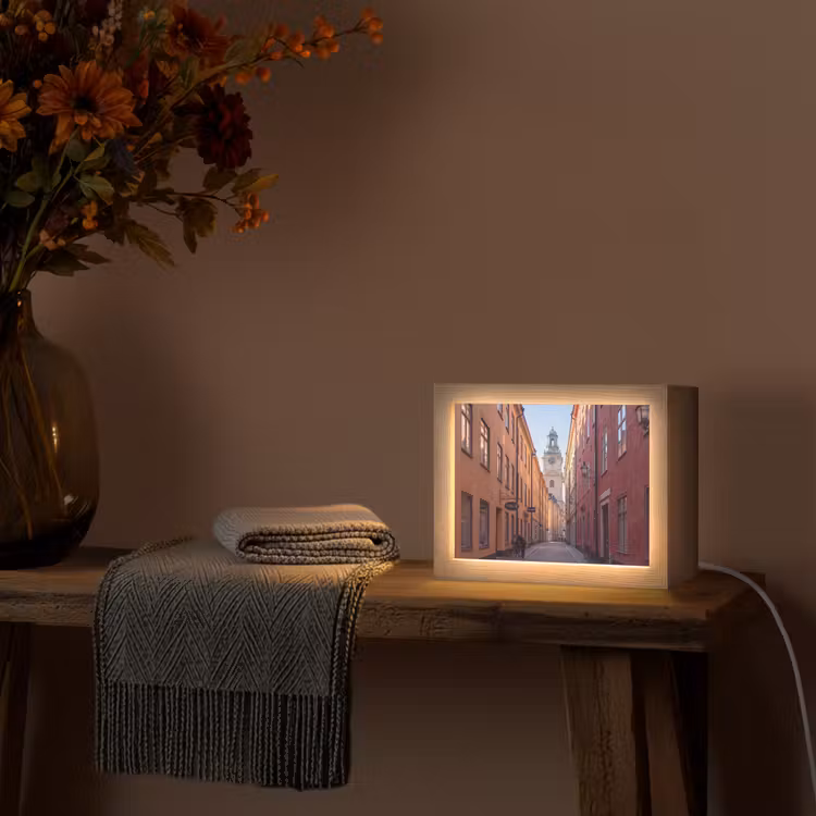 Lightbox - Wandlamp - Straat - Klokkentoren - Stad - Architectuur - Historisch — 5