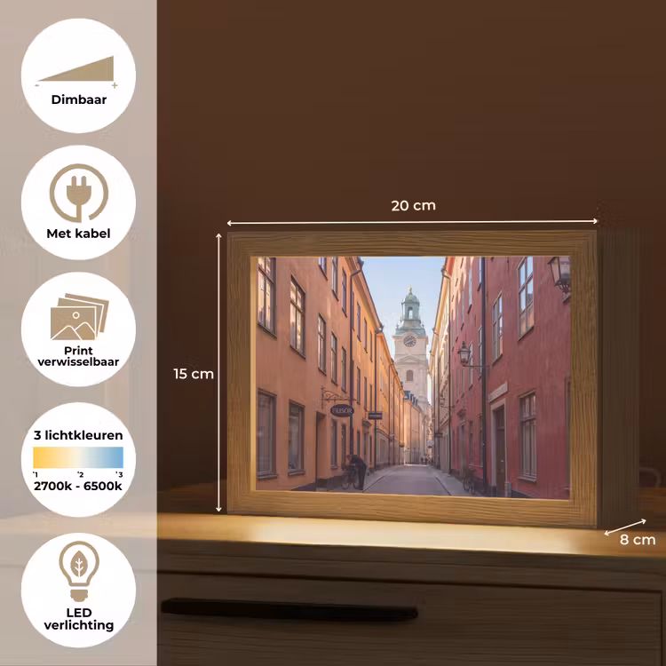 Lightbox - Wandlamp - Straat - Klokkentoren - Stad - Architectuur - Historisch — 9