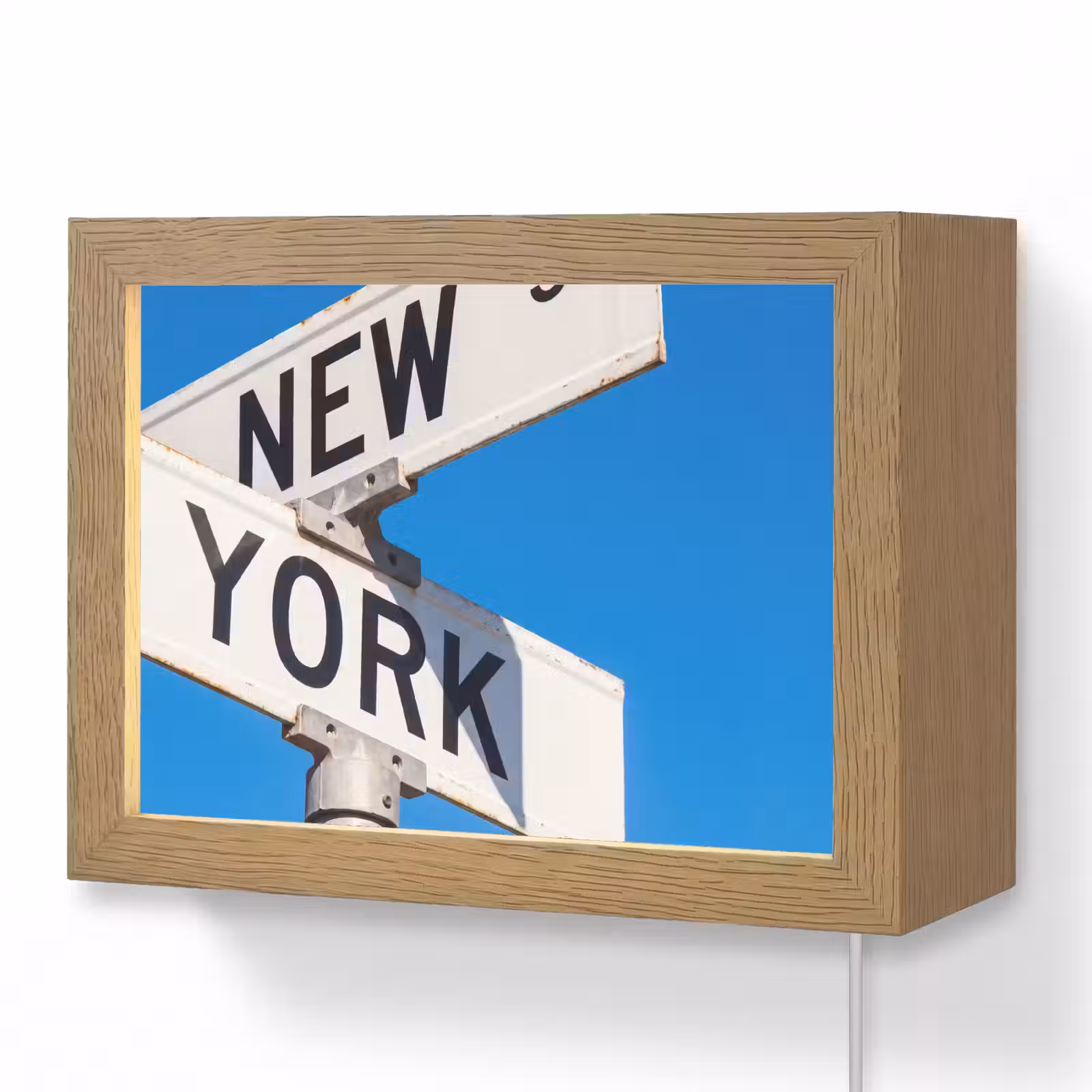 Lightbox - Wandlamp - New York - Straatbord - Stad - Urban - Blauw — 1