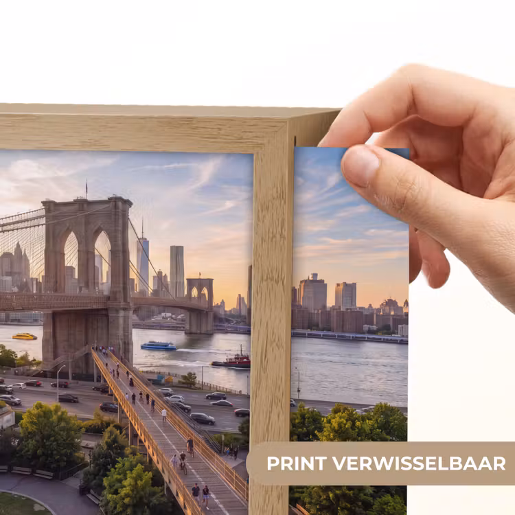 Lightbox - Wandlamp - Brug - Rivier - Stad - Zonsondergang - Architectuur — 6