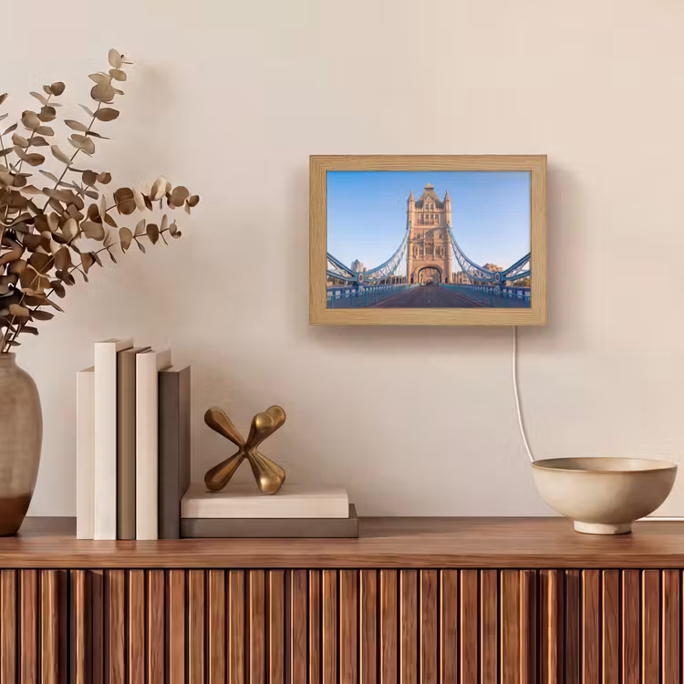 Lightbox - Wandlamp - Brug - Toren - Architectuur - Klassiek - Blauw — 4
