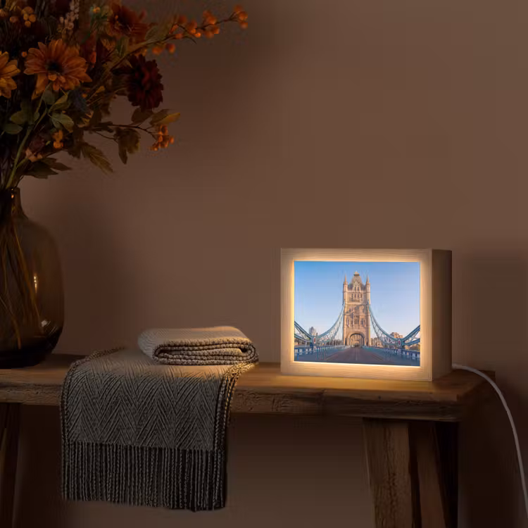 Lightbox - Wandlamp - Brug - Toren - Architectuur - Klassiek - Blauw — 5