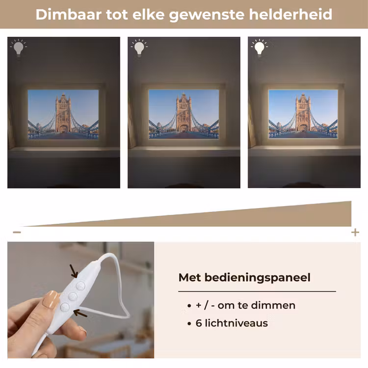 Lightbox - Wandlamp - Brug - Toren - Architectuur - Klassiek - Blauw — 8