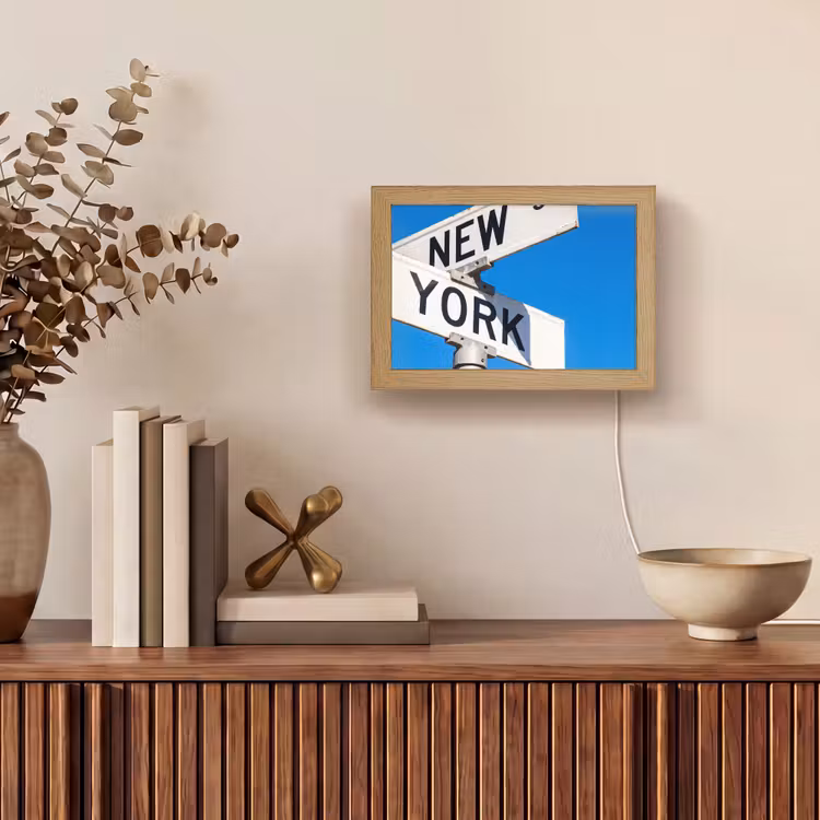 Lightbox - Wandlamp - New York - Straatbord - Stad - Urban - Blauw — 4