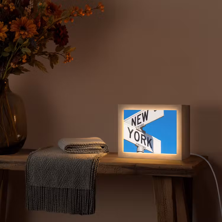 Lightbox - Wandlamp - New York - Straatbord - Stad - Urban - Blauw — 5