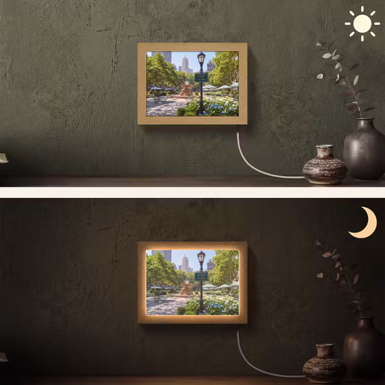 Lightbox - Wandlamp - Park - Fontein - Stad - Natuur — 3