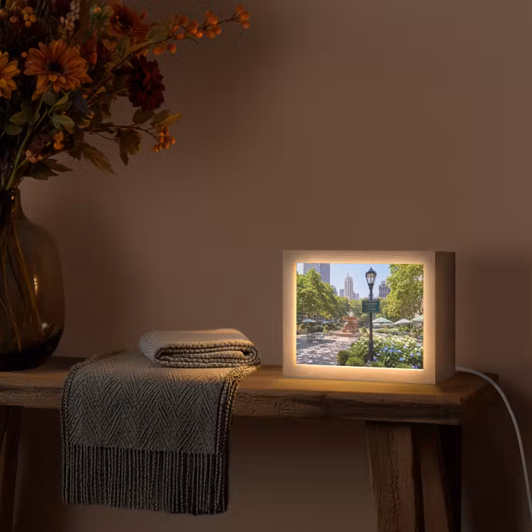 Lightbox - Wandlamp - Park - Fontein - Stad - Natuur — 5