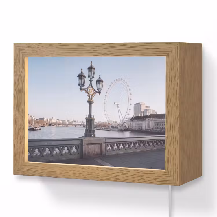 Lightbox - Wandlamp - Reuzenrad - Londen - Stad - Architectuur - Brug — 1