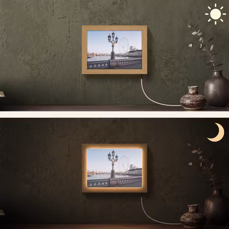 Lightbox - Wandlamp - Reuzenrad - Londen - Stad - Architectuur - Brug — 3