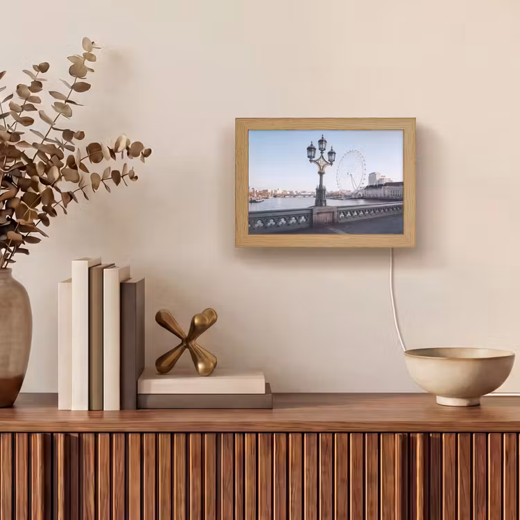 Lightbox - Wandlamp - Reuzenrad - Londen - Stad - Architectuur - Brug — 4