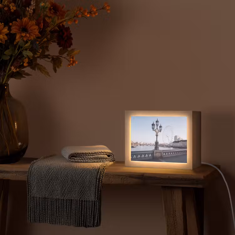 Lightbox - Wandlamp - Reuzenrad - Londen - Stad - Architectuur - Brug — 5