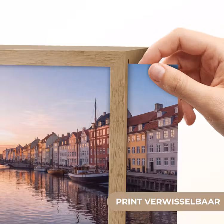Lightbox - Wandlamp - Stad - Gracht - Zonsondergang - Klassiek - Kleurrijk — 6