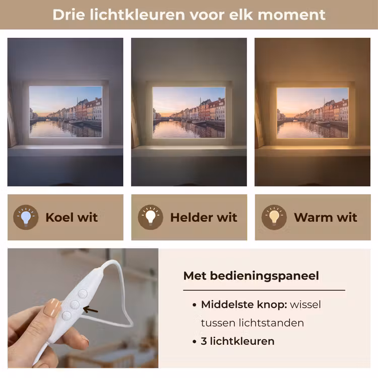 Lightbox - Wandlamp - Stad - Gracht - Zonsondergang - Klassiek - Kleurrijk — 7